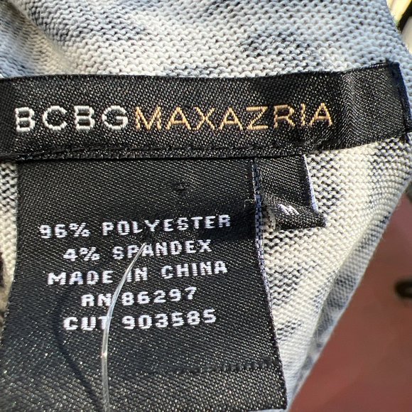 BCBGMaxAzria Long Sleeve Polyester Blend Open Front Cardigan Black & Tan Size M - Picture 8 of 9